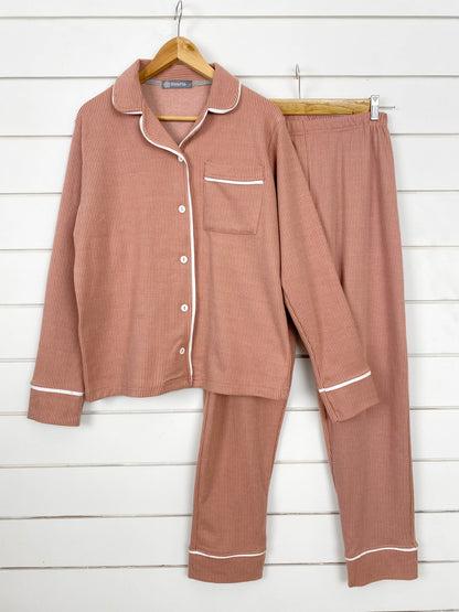 Striped Classic Women Pant Set